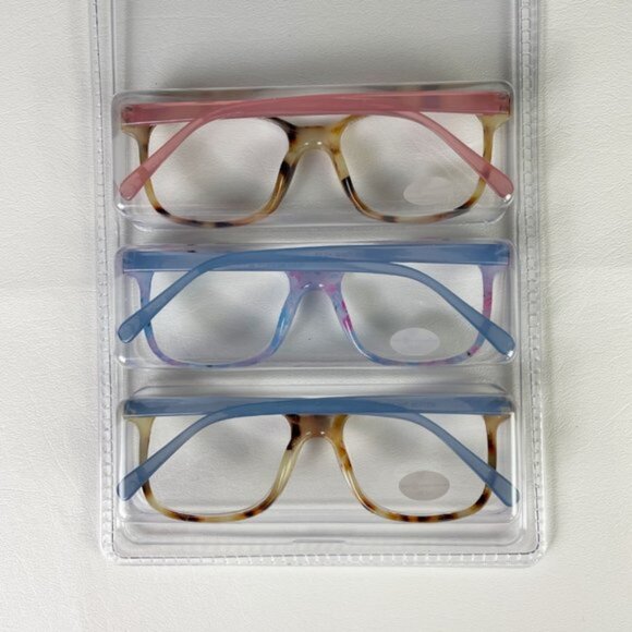 MaxStudio.com +2.50 Reading Glasses Tortoise Blue Pink - Picture 3 of 3